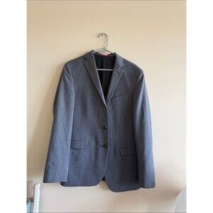 Men's Modern Two-Button Gray Suit Blazer